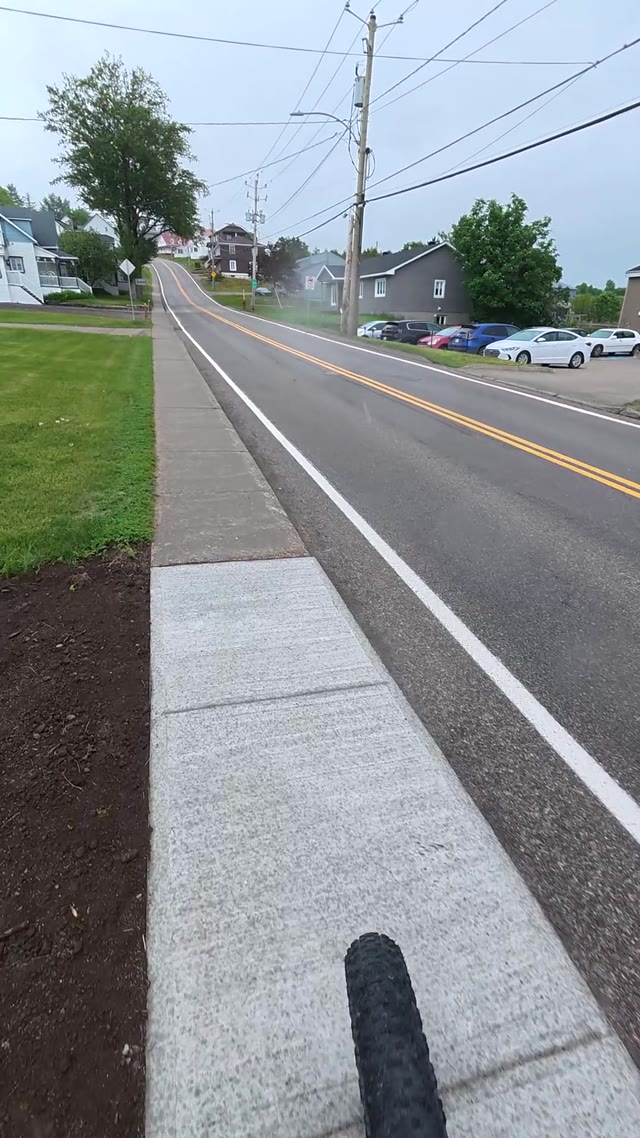 walking along road · residential street