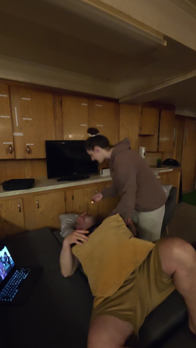 interacting with someone · indoor living room