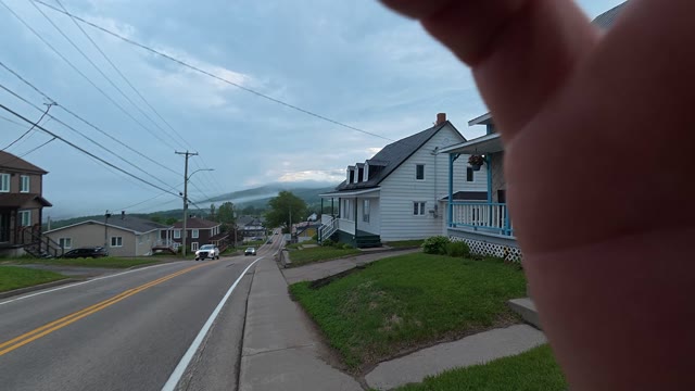 driving on road · residential street